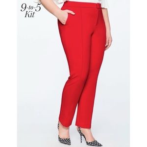 ELOQUII The Ultimate Suit Pintuck Pant Red (20L)